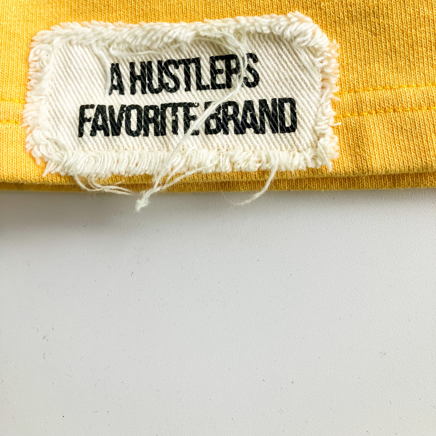 “For The Hustlers” Vintage Wash Shorts - Yellow