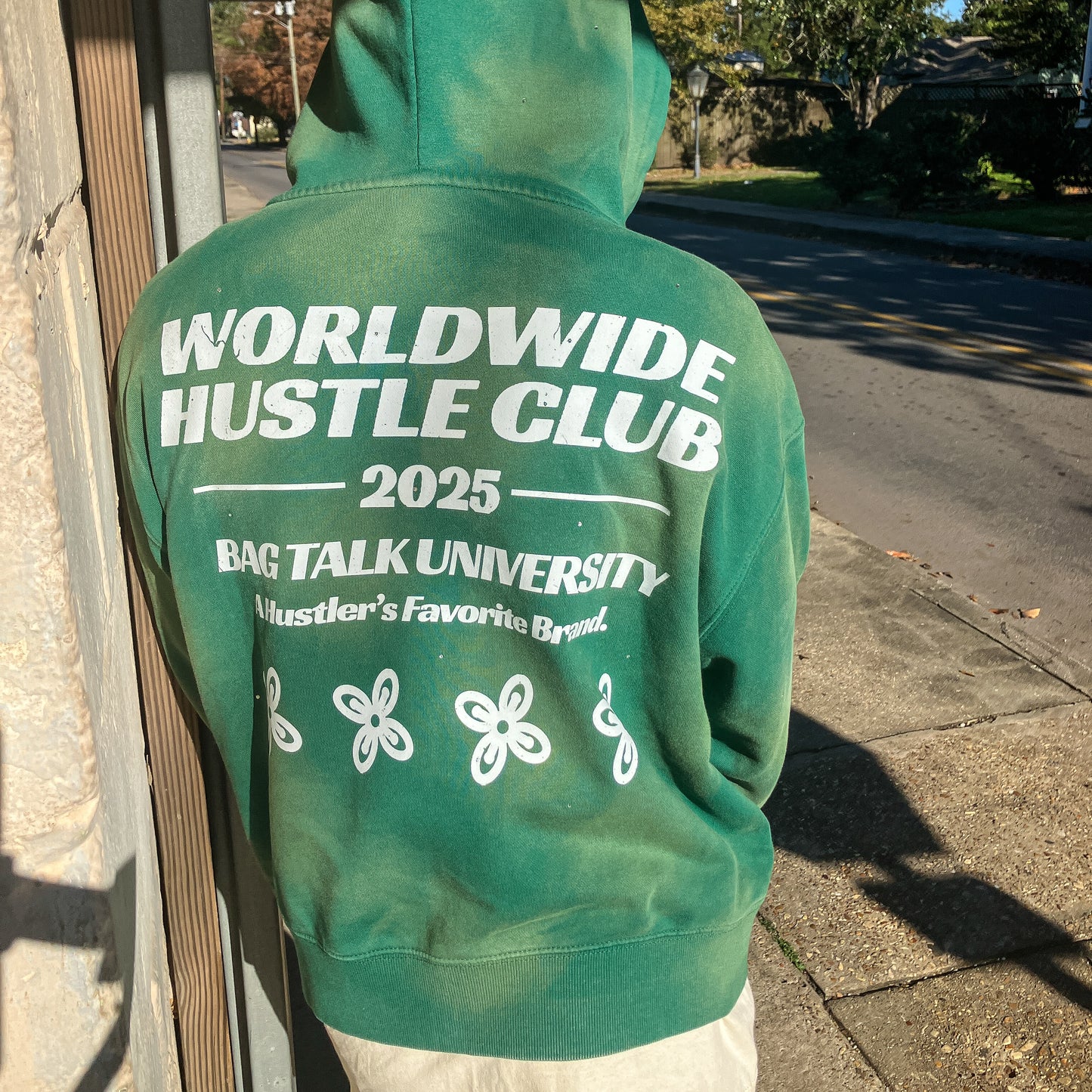 Worldwide Hustle Club Zip Up - Money Green